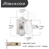 image:imageProbrico Oval Crystal Door Knob with Lock Heavy Duty Clear Glass BedBath Privacy Lock with Brushed Nickel Arched Rosette1 Pack