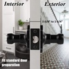 image:imageProbrico Passage Door Handle for Hall and Closet 1 Pack Premium Black Door Levers Camelot Style Door Handles for Left amp Right Hand