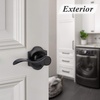 image:imageProbrico Passage Door Handle for Hall and Closet 1 Pack Premium Black Door Levers Camelot Style Door Handles for Left amp Right Hand