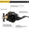 image:imageProbrico Passage Door Handle for Hall and Closet 1 Pack Premium Black Door Levers Camelot Style Door Handles for Left amp Right Hand