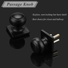 image:imageProbrico Passage Door Knob Black Interior Keyless NonLocking Flat Ball Door Knob HallCloset Handle with Suqare Rosette 1 PackBlack