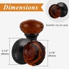 image:imageProbrico Passage Door Knob Interior for HallwayCloset 1 Pack Dark Brown Crystal Door Knobs Keyless NonLocking Glass Door Knobs with Black Rosette