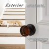 image:imageProbrico Passage Door Knob Interior for HallwayCloset 1 Pack Dark Brown Crystal Door Knobs Keyless NonLocking Glass Door Knobs with Black Rosette