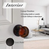 image:imageProbrico Passage Door Knob Interior for HallwayCloset 1 Pack Dark Brown Crystal Door Knobs Keyless NonLocking Glass Door Knobs with Black Rosette