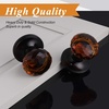 image:imageProbrico Passage Door Knob Interior for HallwayCloset 1 Pack Dark Brown Crystal Door Knobs Keyless NonLocking Glass Door Knobs with Black Rosette