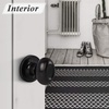 image:imageProbrico Passage Door Knobs Handles Interior HallCloset Keyless Egg Style Locksets Oval Door Knob in Flat Black Finish 6 Pack