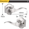 image:imageProbrico Passage Levers Camelot Style Door Handles Brushed Nickel Hall and Closet Levers Wave Handles for Left amp Right Hand Opening Doors 2 Sided Handle with Latch 85061SN
