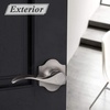 image:imageProbrico Passage Levers Camelot Style Door Handles Brushed Nickel Hall and Closet Levers Wave Handles for Left amp Right Hand Opening Doors 2 Sided Handle with Latch 85061SN