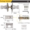 image:imageProbrico Passage Levers Camelot Style Door Handles Brushed Nickel Hall and Closet Levers Wave Handles for Left amp Right Hand Opening Doors 2 Sided Handle with Latch 85061SN