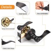 image:imageProbrico Polished Chrome Door Handles Privacy Door Lever Interior Chrome Door Lever for Bedroom Bathroom Keyless Interior Door Handle with Lock Wave Style 6 PackOil Rubbed Bronze