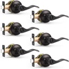 image:imageProbrico Polished Chrome Door Handles Privacy Door Lever Interior Chrome Door Lever for Bedroom Bathroom Keyless Interior Door Handle with Lock Wave Style 6 PackOil Rubbed Bronze