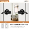 image:imageProbrico Polished Chrome Door Handles Privacy Door Lever Interior Chrome Door Lever for Bedroom Bathroom Keyless Interior Door Handle with Lock Wave Style 6 PackBlack