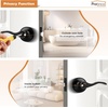 image:imageProbrico Polished Chrome Door Handles Privacy Door Lever Interior Chrome Door Lever for Bedroom Bathroom Keyless Interior Door Handle with Lock Wave Style 6 PackBlack