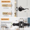 image:imageProbrico Polished Chrome Door Handles Privacy Door Lever Interior Chrome Door Lever for Bedroom Bathroom Keyless Interior Door Handle with Lock Wave Style 6 PackOil Rubbed Bronze