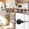 image:imageProbrico Polished Chrome Door Handles Privacy Door Lever Interior Chrome Door Lever for Bedroom Bathroom Keyless Interior Door Handle with Lock Wave Style 6 PackOil Rubbed Bronze