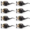 image:imageProbrico Polished Chrome Door Handles Privacy Door Lever Interior Chrome Door Lever for Bedroom Bathroom Keyless Interior Door Handle with Lock Wave Style 6 PackOil Rubbed Bronze