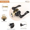 image:imageProbrico Polished Chrome Door Handles Privacy Door Lever Interior Chrome Door Lever for Bedroom Bathroom Keyless Interior Door Handle with Lock Wave Style 6 PackOil Rubbed Bronze