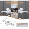 image:imageProbrico Polished Chrome Door Handles Privacy Door Lever Interior Chrome Door Lever for Bedroom Bathroom Keyless Interior Door Handle with Lock Wave Style 6 PackPolished Chrome