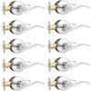 image:imageProbrico Polished Chrome Door Handles Privacy Door Lever Interior Chrome Door Lever for Bedroom Bathroom Keyless Interior Door Handle with Lock Wave Style 6 PackPolished Chrome