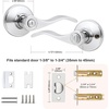 image:imageProbrico Polished Chrome Door Handles Privacy Door Lever Interior Chrome Door Lever for Bedroom Bathroom Keyless Interior Door Handle with Lock Wave Style 6 PackPolished Chrome