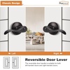 image:imageProbrico Polished Chrome Door Handles Privacy Door Lever Interior Chrome Door Lever for Bedroom Bathroom Keyless Interior Door Handle with Lock Wave Style 6 PackOil Rubbed Bronze