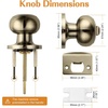 image:imageProbrico Privacy Door Knob Bed Bathroom Interior Door Handle Lock Oil Rubbed BronzeAntique Brass