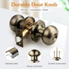 image:imageProbrico Privacy Door Knob Bed Bathroom Interior Door Handle Lock Oil Rubbed BronzeAntique Brass