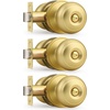 image:imageProbrico Privacy Door Knob Bed Bathroom Interior Door Handle Lock Oil Rubbed BronzeBrushed Brass
