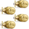 image:imageProbrico Privacy Door Knob Bed Bathroom Interior Door Handle Lock Oil Rubbed BronzeBrushed Brass
