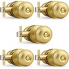 image:imageProbrico Privacy Door Knob Bed Bathroom Interior Door Handle Lock Oil Rubbed BronzeBrushed Brass