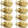 image:imageProbrico Privacy Door Knob Bed Bathroom Interior Door Handle Lock Oil Rubbed BronzeBrushed Brass
