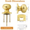 image:imageProbrico Privacy Door Knob Bed Bathroom Interior Door Handle Lock Oil Rubbed BronzeBrushed Brass