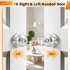 image:imageProbrico Privacy Door Knob Bed Bathroom Interior Door Handle Lock Oil Rubbed BronzeBrushed Nickel
