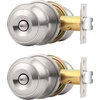 image:imageProbrico Privacy Door Knob Bed Bathroom Interior Door Handle Lock Oil Rubbed BronzeBrushed Nickel