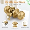 image:imageProbrico Privacy Door Knob Bed Bathroom Interior Door Handle Lock Oil Rubbed BronzeChampagne Bronze