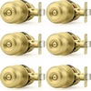 image:imageProbrico Privacy Door Knob Bed Bathroom Interior Door Handle Lock Oil Rubbed BronzeGold
