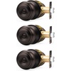 image:imageProbrico Privacy Door Knob Bed Bathroom Interior Door Handle Lock Oil Rubbed BronzeOil Rubbed Bronze