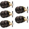 image:imageProbrico Privacy Door Knob Bed Bathroom Interior Door Handle Lock Oil Rubbed BronzeOil Rubbed Bronze