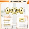 image:imageProbrico Privacy Door Knob Bed Bathroom Interior Door Handle Lock Oil Rubbed BronzePolished Brass