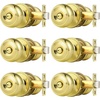 image:imageProbrico Privacy Door Knob Bed Bathroom Interior Door Handle Lock Oil Rubbed BronzePolished Brass