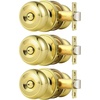 image:imageProbrico Privacy Door Knob Bed Bathroom Interior Door Handle Lock Oil Rubbed BronzePolished Brass
