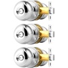 image:imageProbrico Privacy Door Knob Bed Bathroom Interior Door Handle Lock Oil Rubbed BronzePolished Chrome