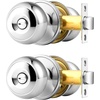 image:imageProbrico Privacy Door Knob Bed Bathroom Interior Door Handle Lock Oil Rubbed BronzePolished Chrome