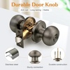 image:imageProbrico Privacy Door Knob Bed Bathroom Interior Door Handle Lock Oil Rubbed BronzeSatin Gunmetal