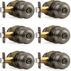 image:imageProbrico Privacy Door Knob Bed Bathroom Interior Door Handle Lock Oil Rubbed BronzeSatin Gunmetal