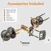 image:imageProbrico Privacy Door Knob Bed Bathroom Interior Door Handle Lock Oil Rubbed BronzeSatin Gunmetal