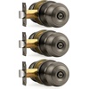 image:imageProbrico Privacy Door Knob Bed Bathroom Interior Door Handle Lock Oil Rubbed BronzeSatin Gunmetal