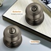 image:imageProbrico Privacy Door Knob Bed Bathroom Interior Door Handle Lock Oil Rubbed BronzeSatin Gunmetal