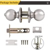 image:imageProbrico Privacy Door Knobs Interior with Lock Round Ball Shape Brushed Stainless Door Handles Bedroom Bathroom Keyless Door Locksets 6 PackBrushed Nickel