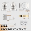image:imageProbrico Privacy Door Knobs Interior with Lock Round Ball Shape Brushed Stainless Door Handles Bedroom Bathroom Keyless Door Locksets 6 PackBrushed Nickel